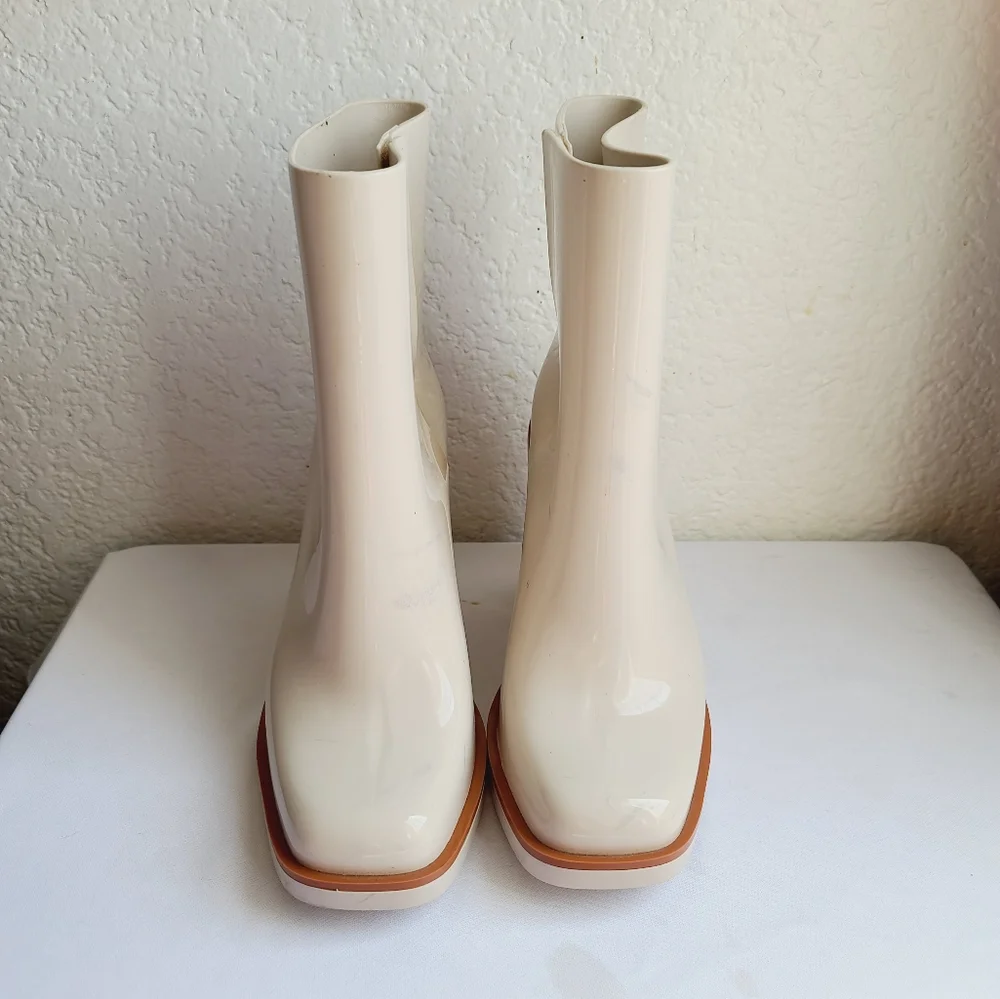 Melissa Classic Cream Ankle Boots Size 7 - Picture 3 of 12